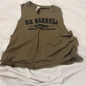 Bella Canvas RX Barbell Graphic Tee in Brown